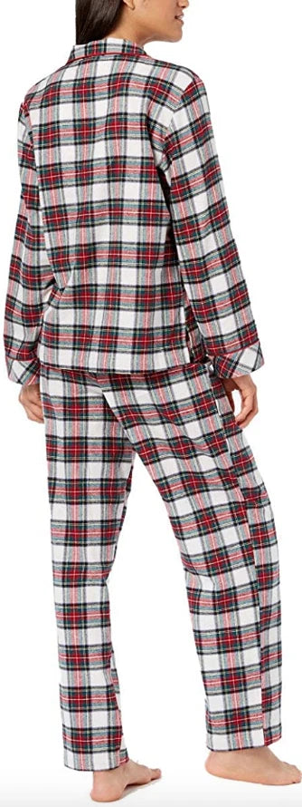 Family PJ's L22307  Women's Matching Plaid Pajama Set Size XS