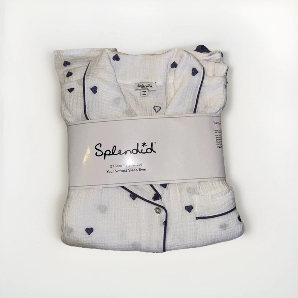 NEW! - Splendid Long Sleeve Pillowsoft Pajama Set Lottie Love Sleep set MED