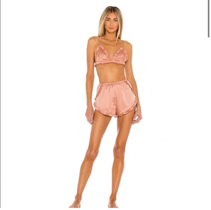 Superdown Julietta Sleep Set Peachy Pink PJ Lounge S NWT $68