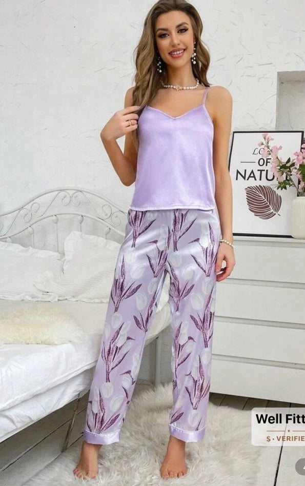 Shein Satin Pyjama Set Size XL (16)