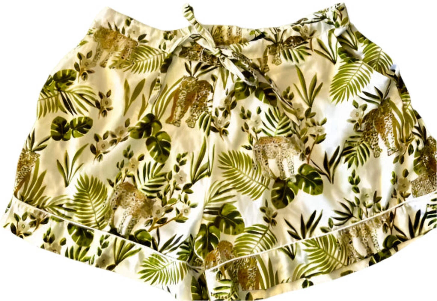 Cynthia Rowell Cheeky Cheetah Vintage 2 Piece Pajama Set Size Medium*