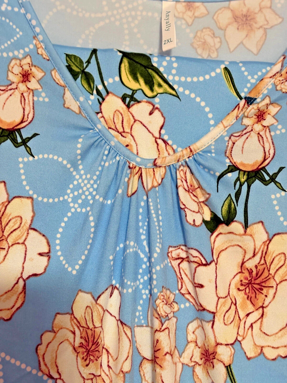 PRETTY Women's Pajamas, Long Sleeve Top, Pants with Pockets, 2X, Excellent! NWOT