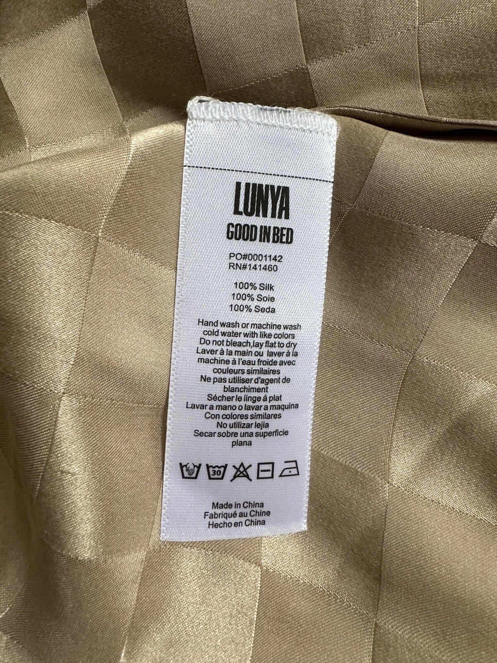 Lunya Washable Silk Pajama Set SizeXS Beige New
