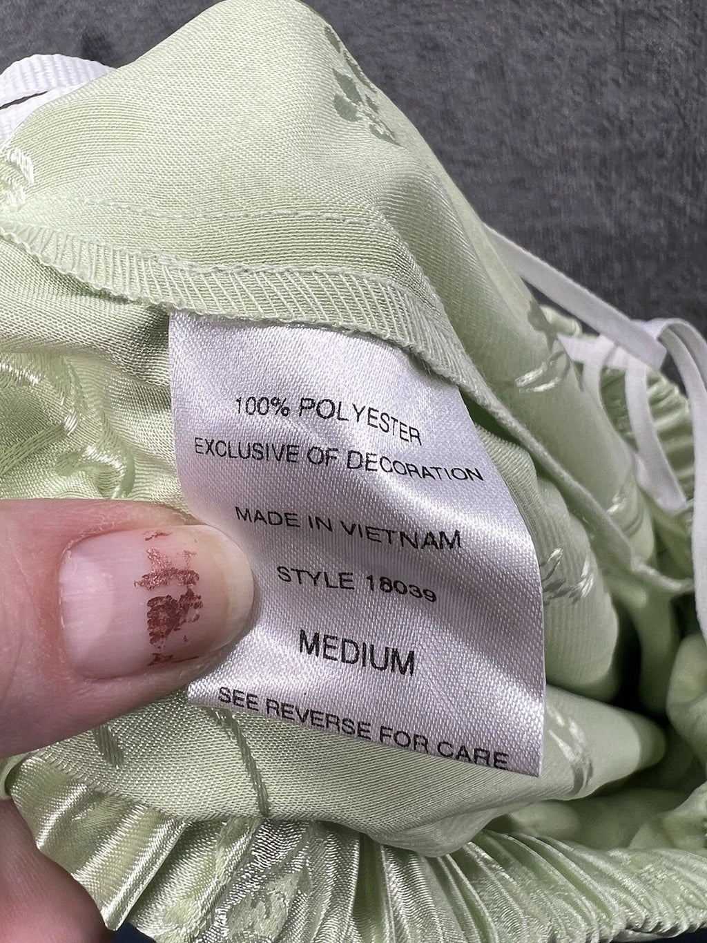 Amanda Stewart Intimates Set Woman’s Size Medium Floral Print Light Green