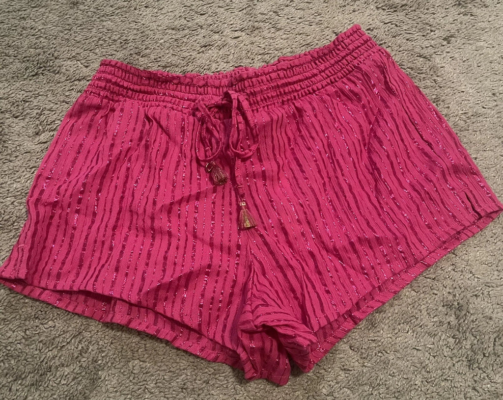 Victoria’s Secret Sleep Pajama Lounge Shorts Pink Shimmery Sz XS