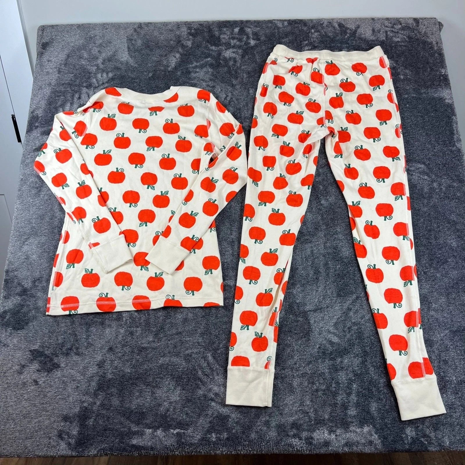 Hanna Andersson Organic Cotton Pumpkin Pajama Set Pants Top Women's S/M