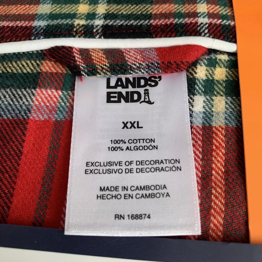 Land’s End Women’s 2 Piece Soft Flannel Pajama Set Size XL Draw String Waist. T
