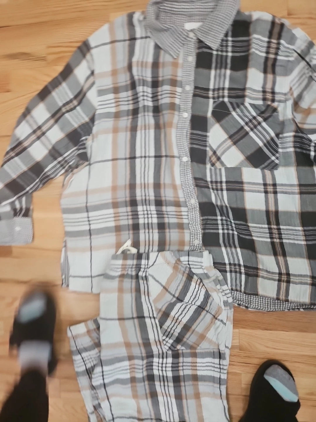 Aerie Plaid Lounge Pajama Set Pants with Drawstring and Pockets Size XXL Womens