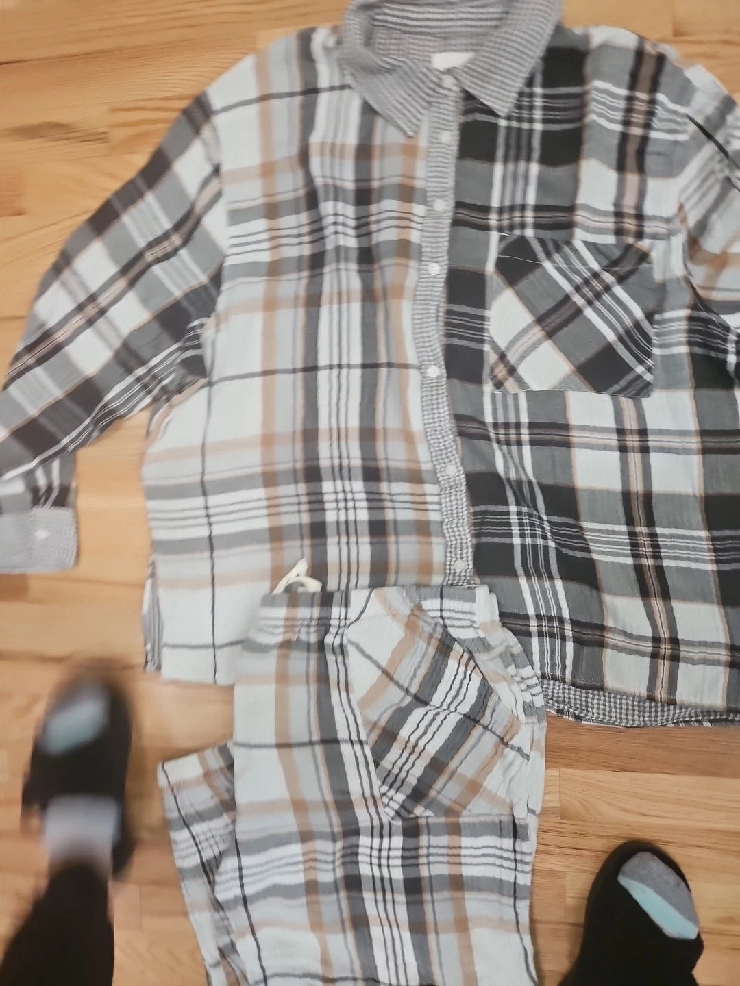 Aerie Plaid Lounge Pajama Set Pants with Drawstring and Pockets Size XXL Womens