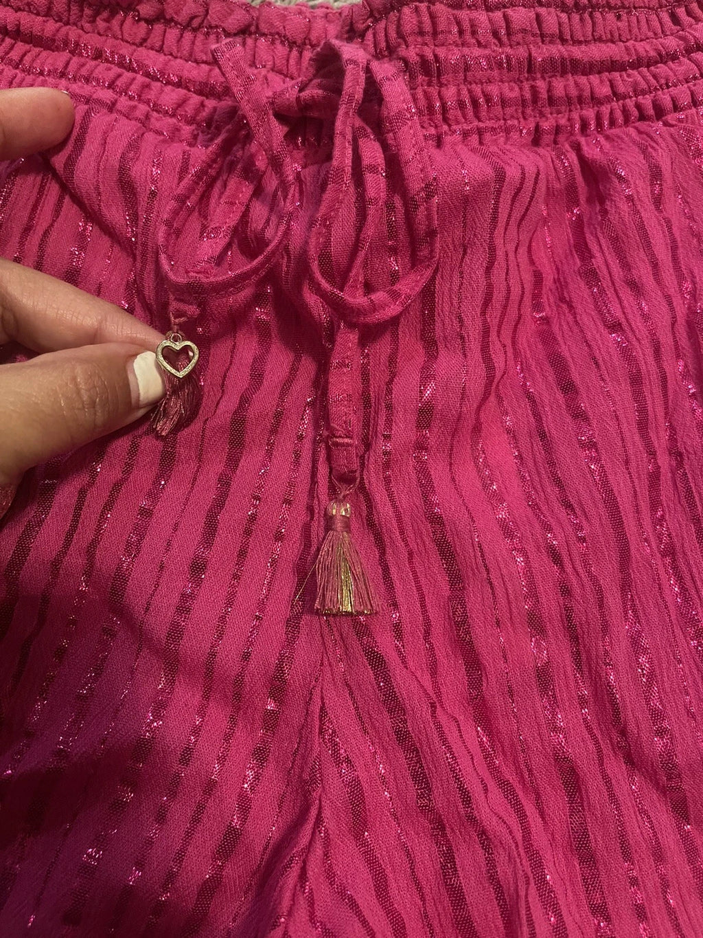 Victoria’s Secret Sleep Pajama Lounge Shorts Pink Shimmery Sz XS