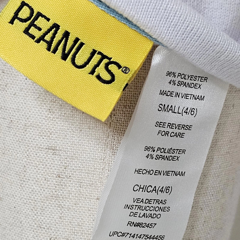 NWT Peanuts Women's White/Blue 2 Piece Set-Pajamas/Pants Size S(4/6)