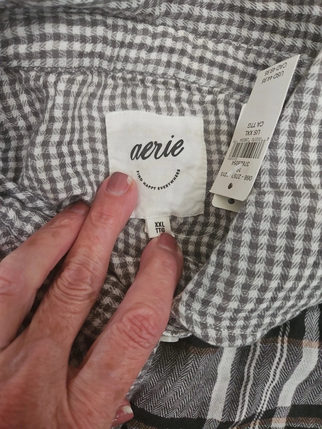 Aerie Plaid Lounge Pajama Set Pants with Drawstring and Pockets Size XXL Womens