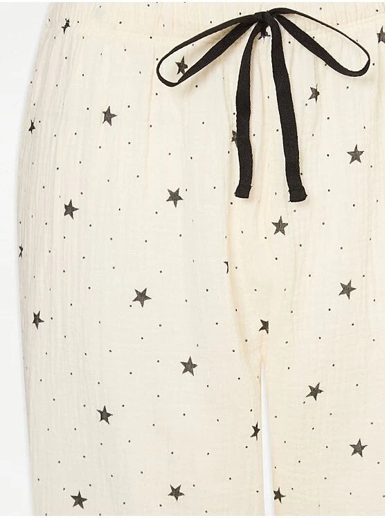 Ladies New Ex George 100% Cotton Star Print Pyjamas Size 4 6 8 10 12 14 16 18 20