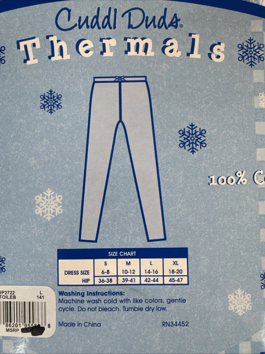 NEW Cuddl Duds CHOOSE SET Thermals Long Johns -Sleeve Shirt & Lounge Pants