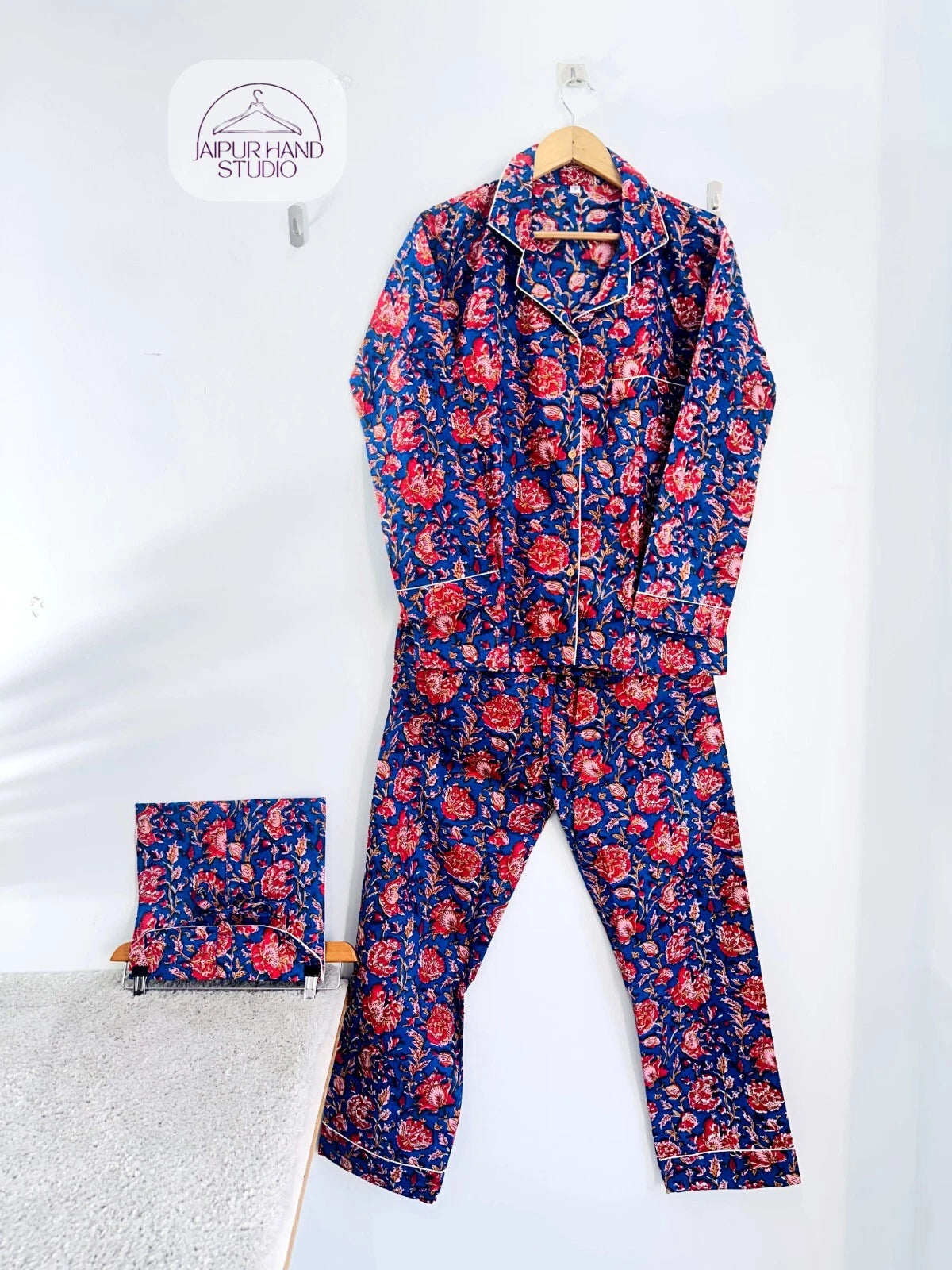 Cotton Pajamas and Shirt Indian Pj Set Women's Summer Dress Cotton Pajamas Set .