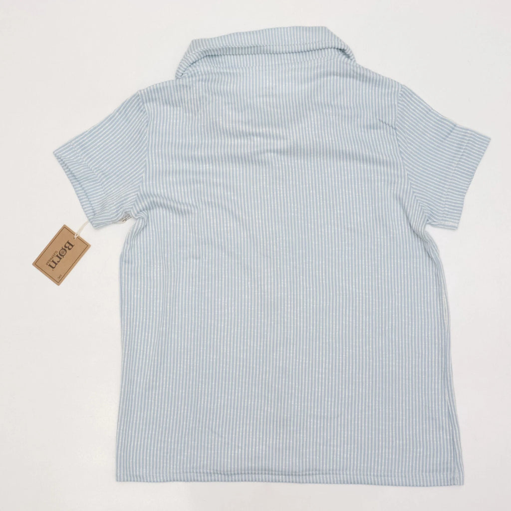 Born Sleepwear Jersey Seeksucker Short Sleeve Pant Set Blue Size L BO32139AS-BL
