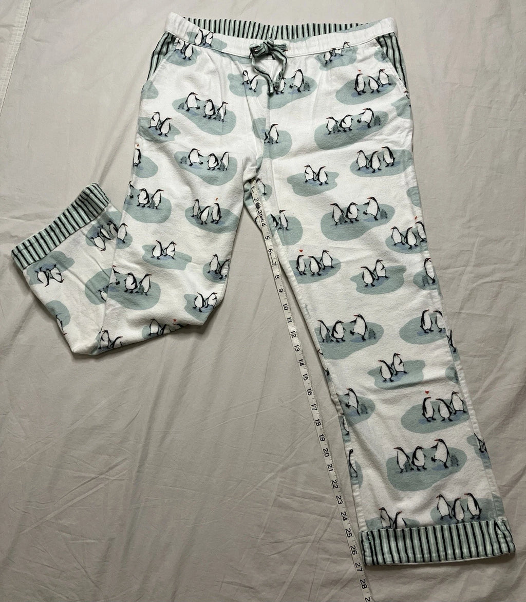 Munki Munki Pajama Set Penguines Top Bottoms Comfy Cozy Flannel Jammies Relax Pj