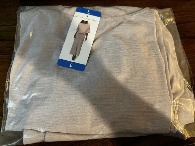 Adrianna Papell Ladies  Airflow Loungewear 2-Piece Set - Gray - Large New