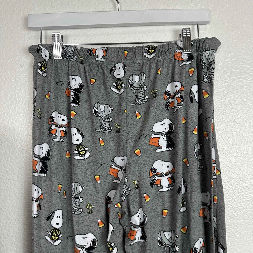 Munki Munki Peanuts Pajama Set 2pc Womens Large Halloween Snoopy Lounge
