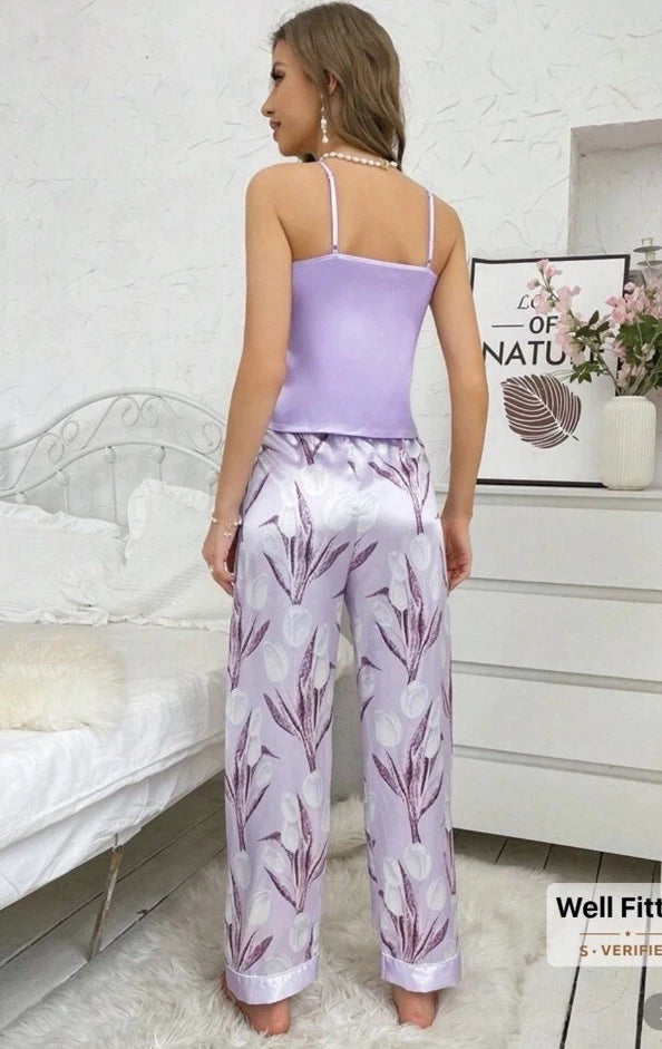 Shein Satin Pyjama Set Size XL (16)