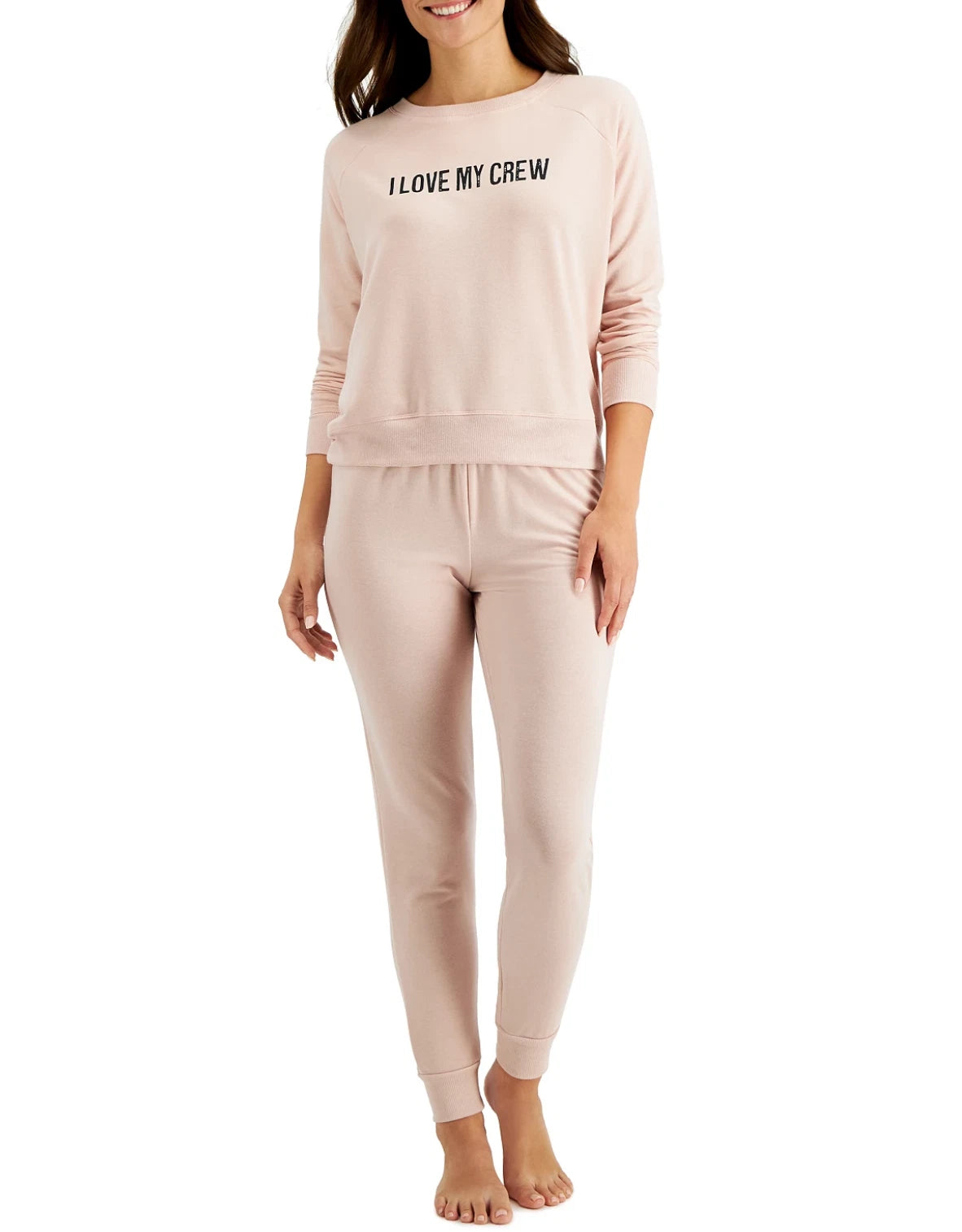 FAMILY PAJAMAS Women's Crew Love Family Pajama Set sz 2XL XX-Large Pink PJs
