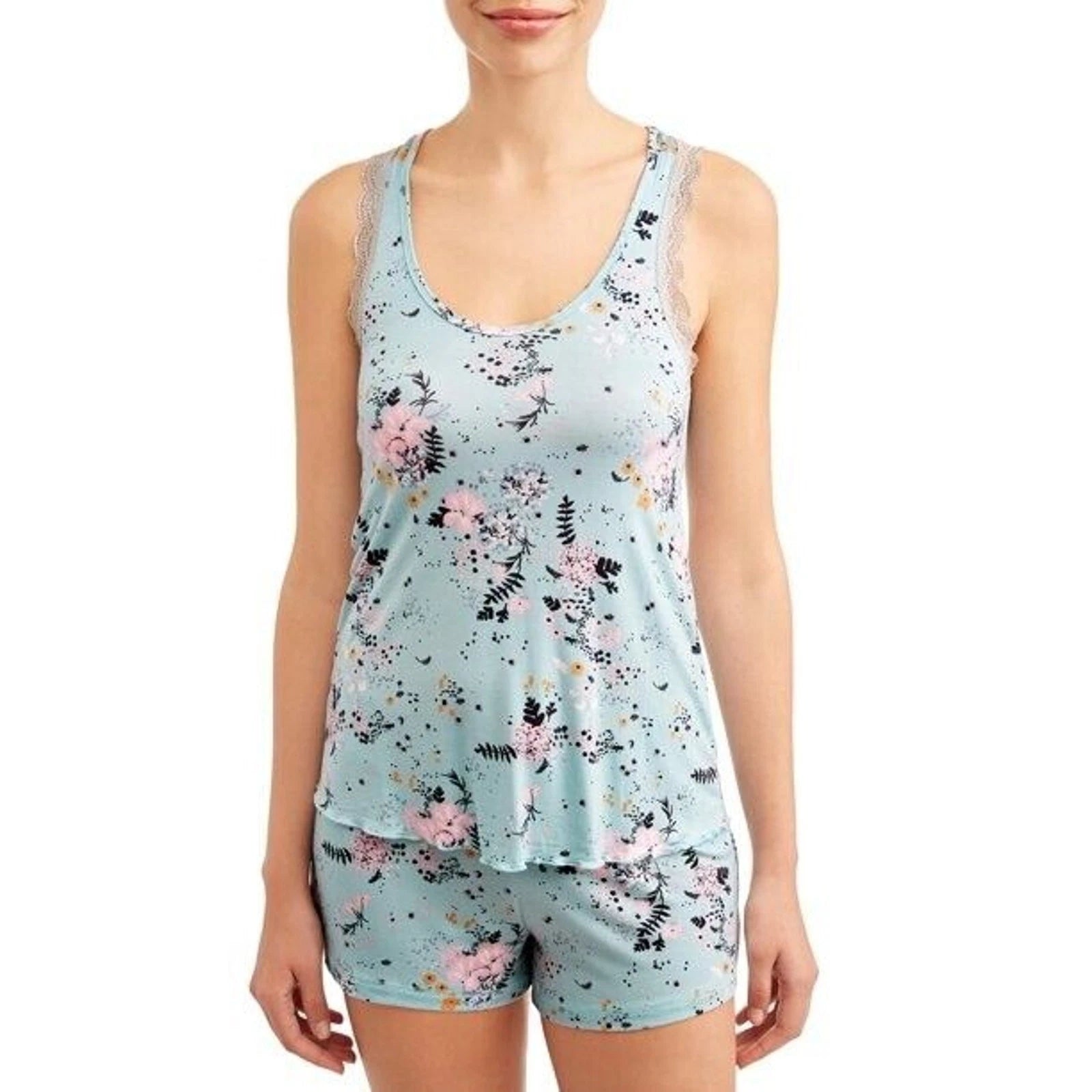 Honeydew NWT All American Shortie Set Blue Floral Size L