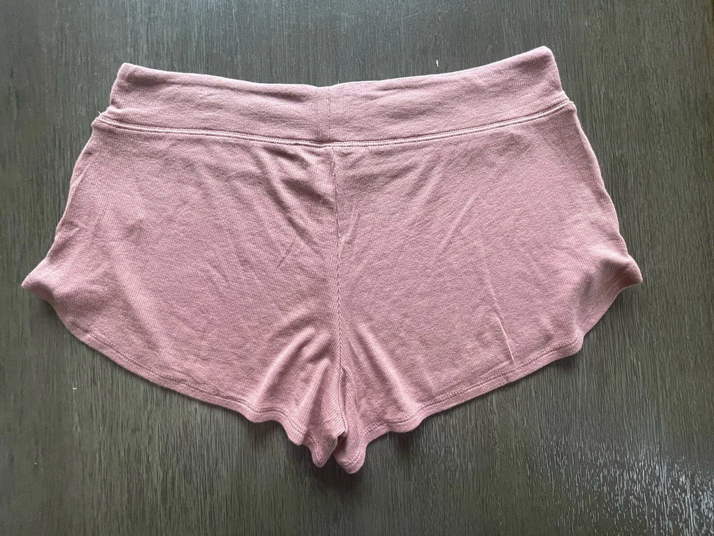 Athleta Well Rested Ribbed Sleep Soft Pink Shorts Tank NWOT Pajama Set Medium