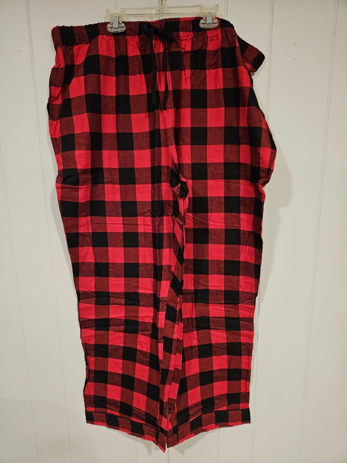 NWT Sealed Womens Size 1X Buffalo Check Red Plaid Flannel Pajamas Set Top Pants