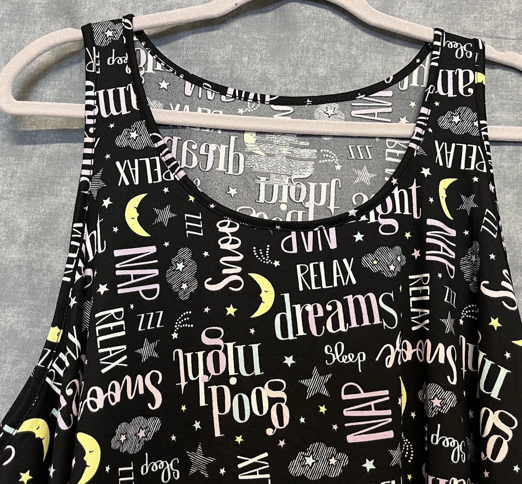 NEW women’s size 2X Joyspun pajama set tank top & shorts black knit pajamas