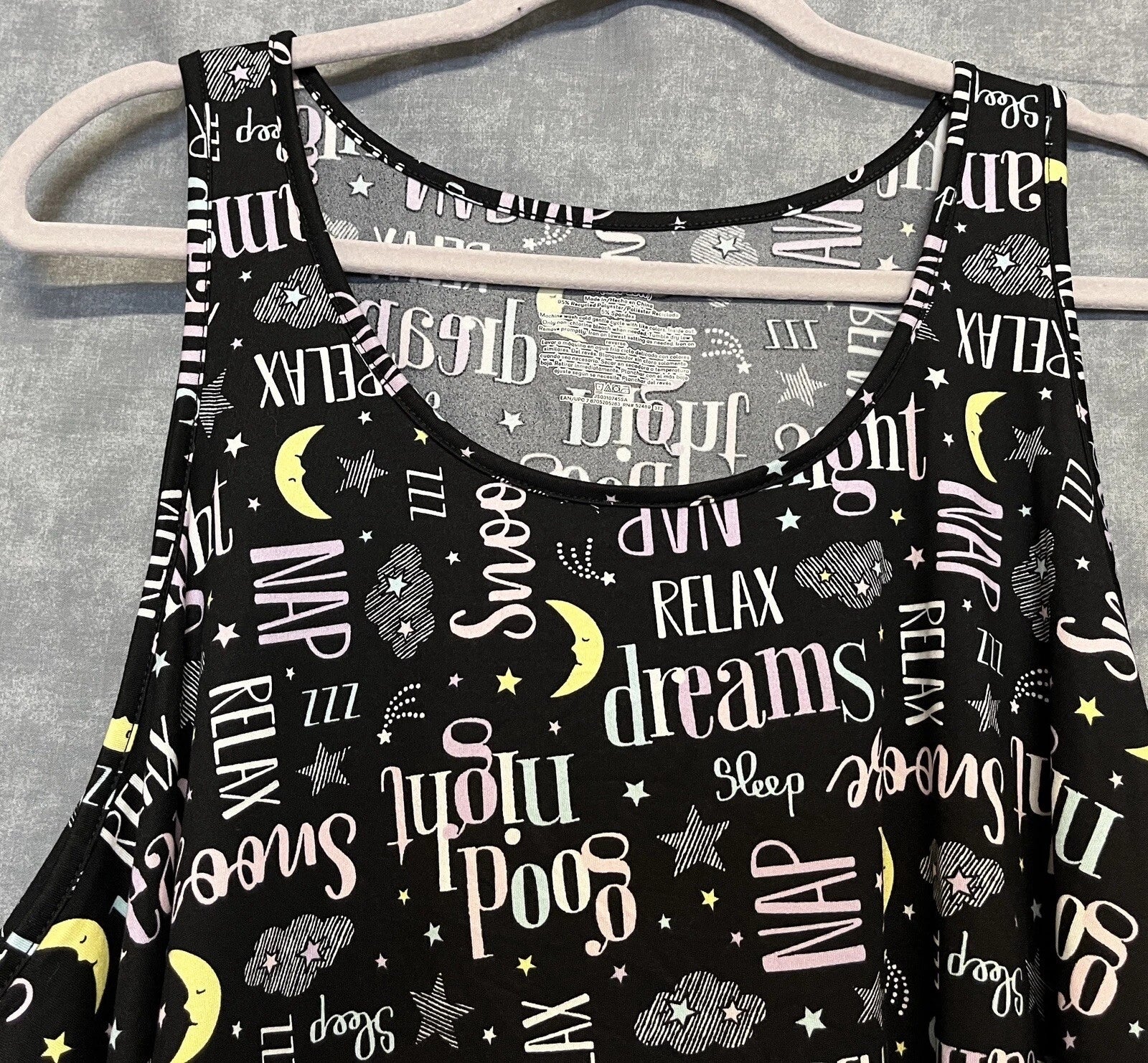 NEW women’s size 2X Joyspun pajama set tank top & shorts black knit pajamas