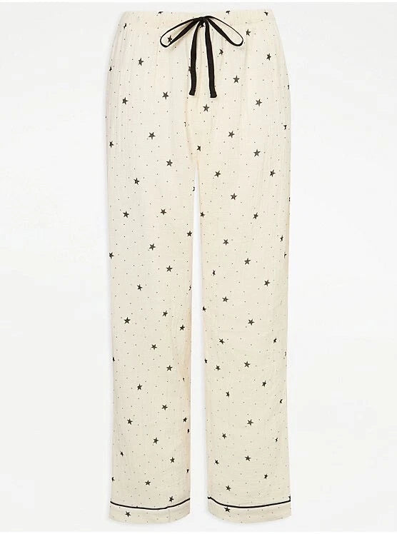 Ladies New Ex George 100% Cotton Star Print Pyjamas Size 4 6 8 10 12 14 16 18 20
