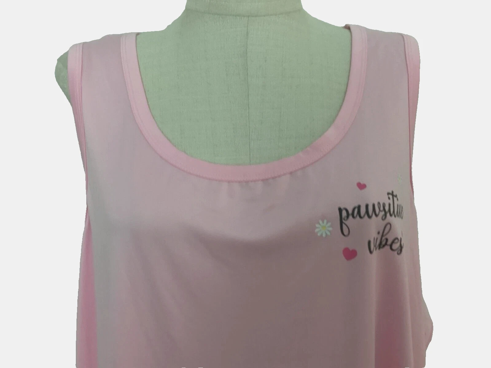 JOYSPUN  SLEEPWEAR SHORTY SET Pink Dogs Tank & Shorts Sz L*