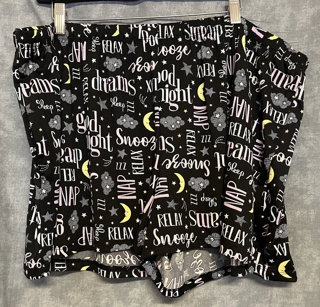 NEW women’s size 2X Joyspun pajama set tank top & shorts black knit pajamas
