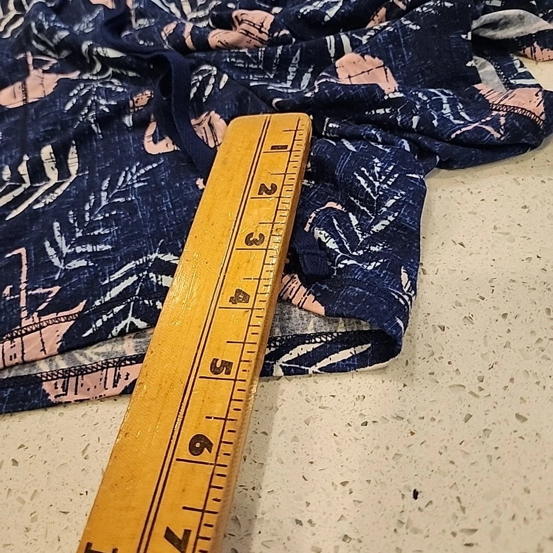 Croft & Barrow Womens Intimates Tank Top Short Pajama Set S Navy Blue Flamingos