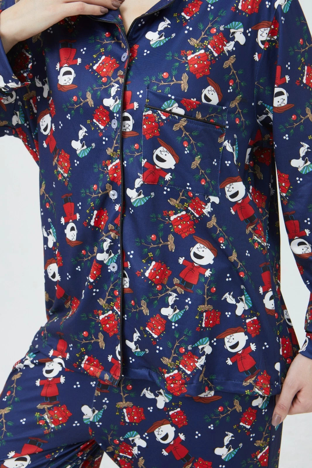 Peanuts Charlie Brown Women Pajama Sets Long Sleeve Full-Length Bottom XL