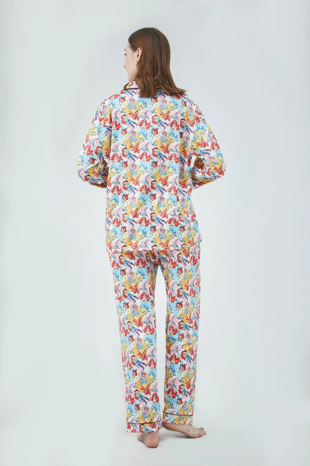 Little Mermaid Ariel Pajama Sets Long Sleeve Full-Length Bottom XL Extra Large
