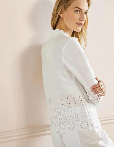 BODEN LADIES Broderie COTTON Pyjama Set WHITE SIZE UK 14 N0003 BRAND NEW  T2,30