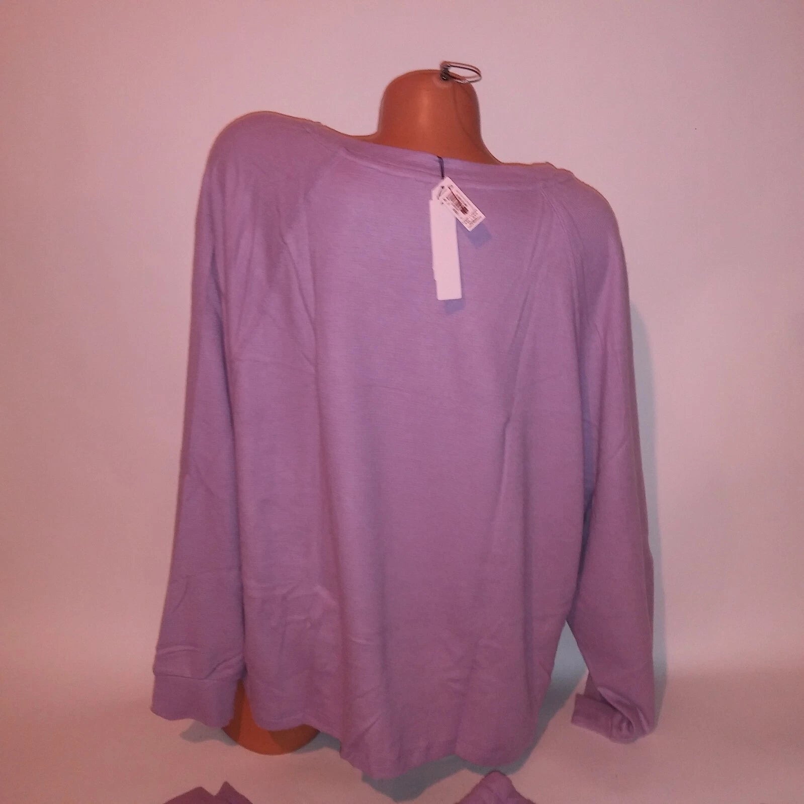 Victoria Secret Pajama Set XXL Top & Bottom Purple Glow Waffle Henley Jogger New