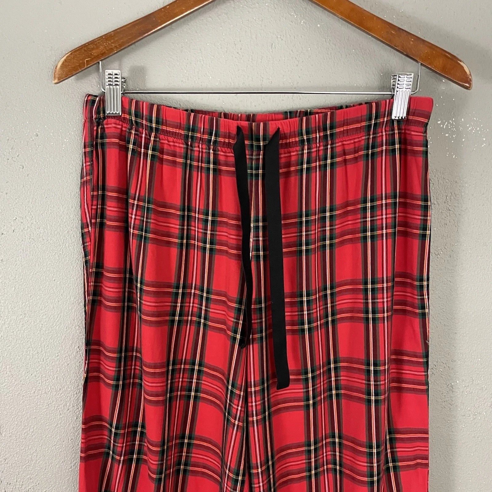 Victorias Secret Pajama Set Size M Red Plaid Soft Cotton Flannel Sleep Lounge