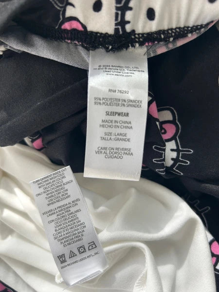 Hello Kitty Sanrio Sleepwear/Pajama Set of 2. Women Size L Very Comfortable NEW!