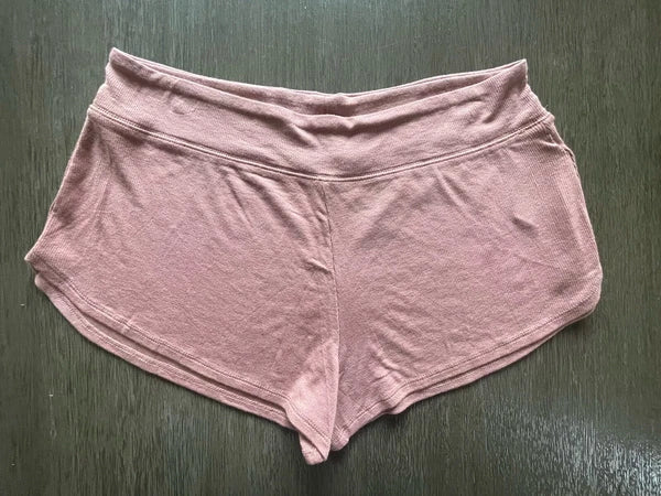 Athleta Well Rested Ribbed Sleep Soft Pink Shorts Tank NWOT Pajama Set Medium