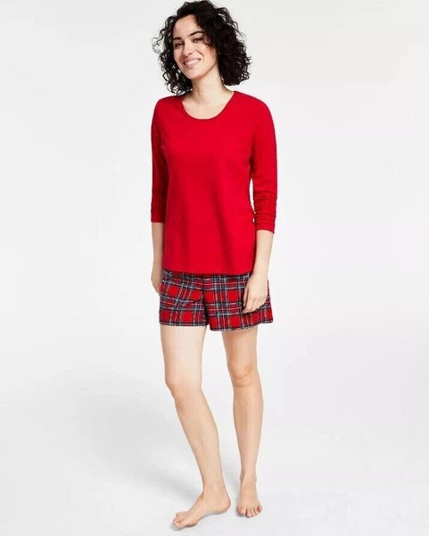 Family Pajamas Women's Brinkley Plaid Shorts Mix It Matching Set-XL