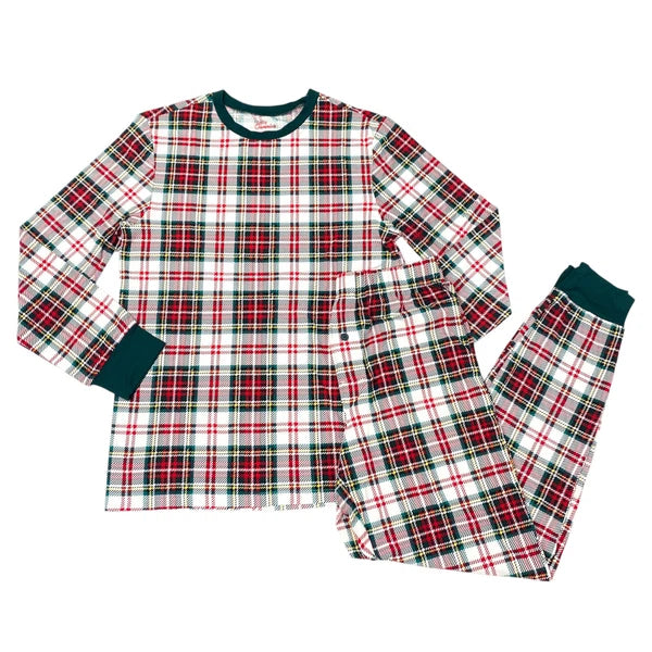 Jolly Jammies Womens Size S Long Sleeve 2 PC Pajama Set Christmas Tartan Plaid