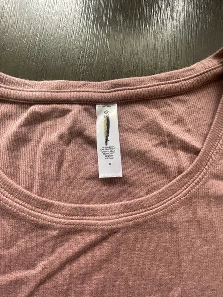 Athleta Well Rested Ribbed Sleep Soft Pink Shorts Tank NWOT Pajama Set Medium