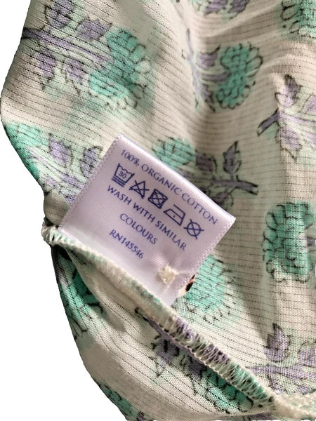 Brora Pyjamas Set Size 8 Button Up Pockets 100% Organic Cotton Quality Excellent