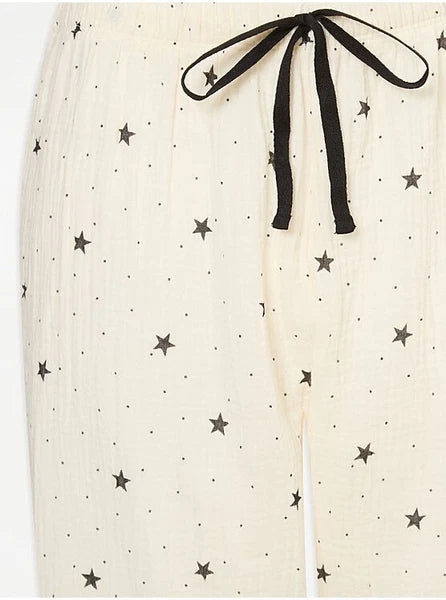 Ladies New Ex George 100% Cotton Star Print Pyjamas Size 4 6 8 10 12 14 16 18 20