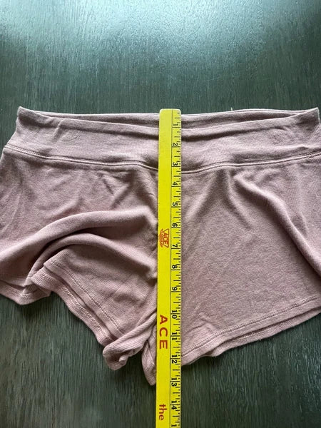Athleta Well Rested Ribbed Sleep Soft Pink Shorts Tank NWOT Pajama Set Medium