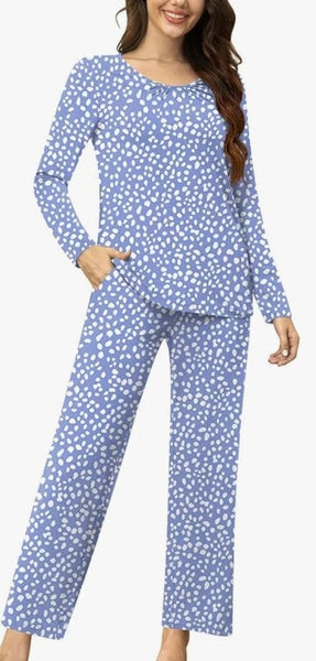 PRETTY Women's Pajamas, Long Sleeve Top, Pants with Pockets, 2X, Excellent! NWOT