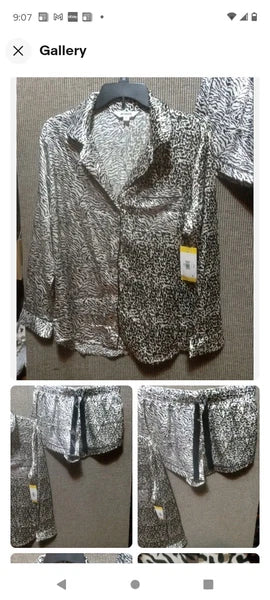 BB DAKOTA Size M Satin Pajama Set  NWT $99.99 T9d