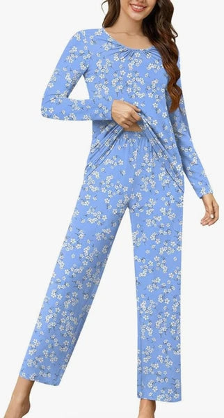 PRETTY Women's Pajamas, Long Sleeve Top, Pants with Pockets, 2X, Excellent! NWOT